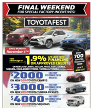 Factory Incentives Toyota Incentives Straight From The Factory