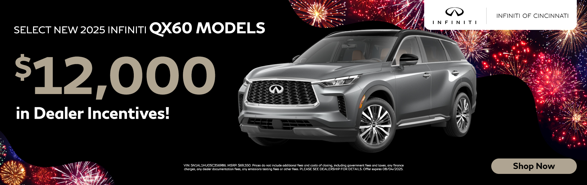 QX60 with $12k in Incentives