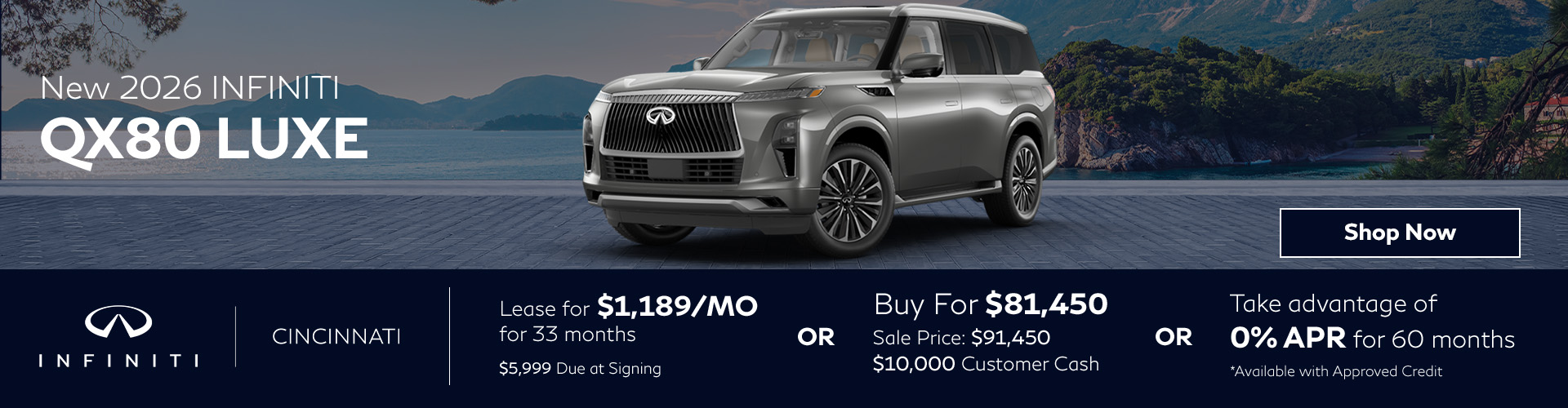 New 2026 INFINITI QX80 Luxe