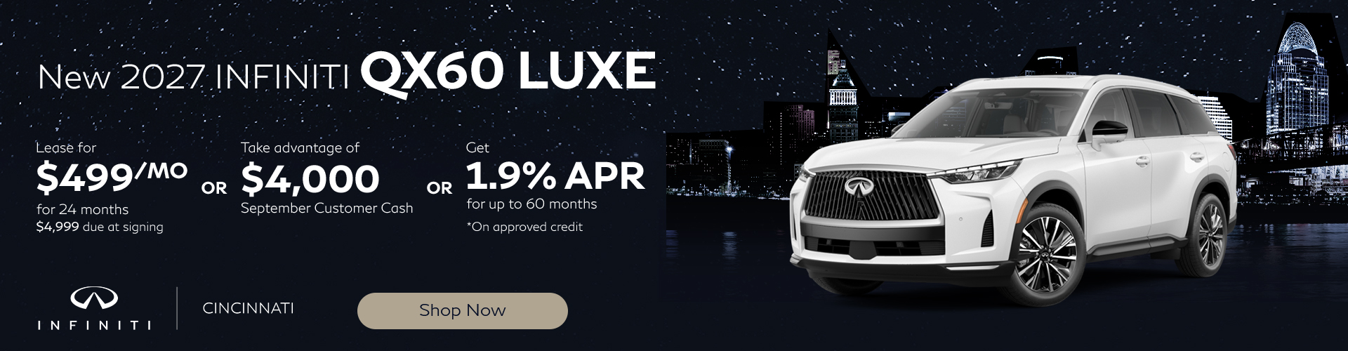 New 2027 INFINITI QX60 Luxe