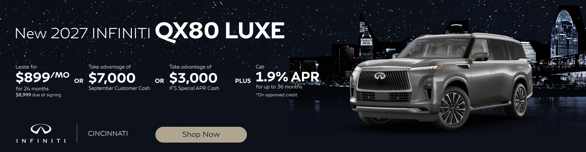 New 2027 INFINITI QX80 Luxe