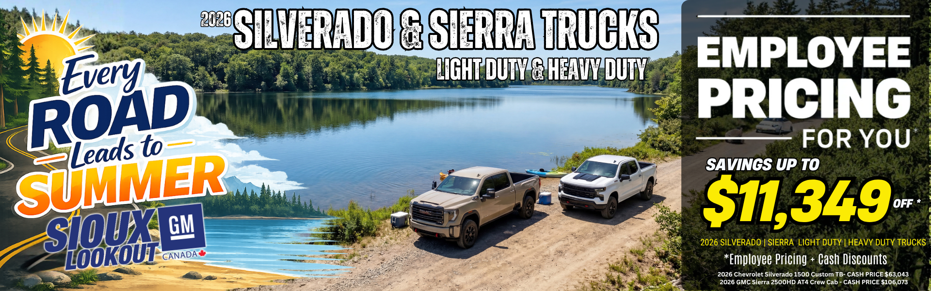July Employee Pricing- Silverado and Sierra 1500 HD and LD Trucks
