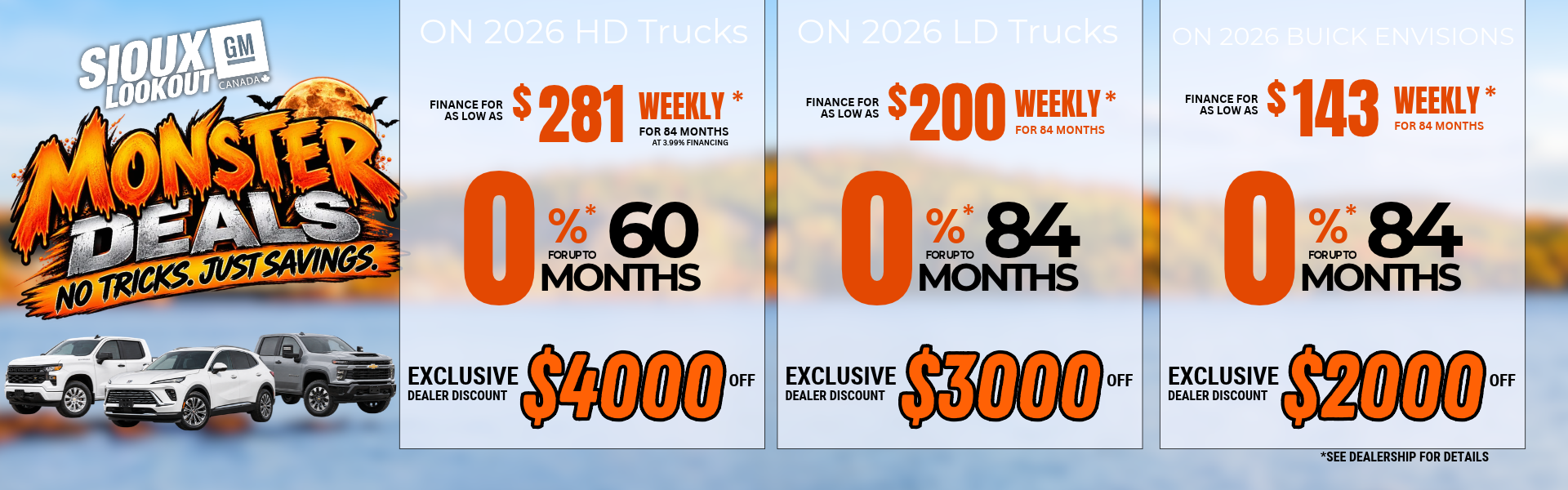 Monster Deals, no tricks, just savings
