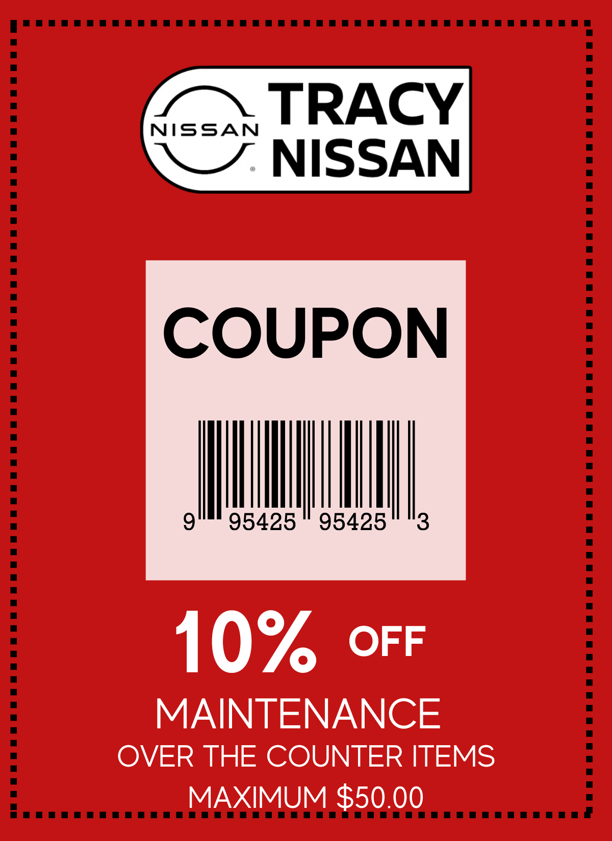 10% OFF Maintenance Items