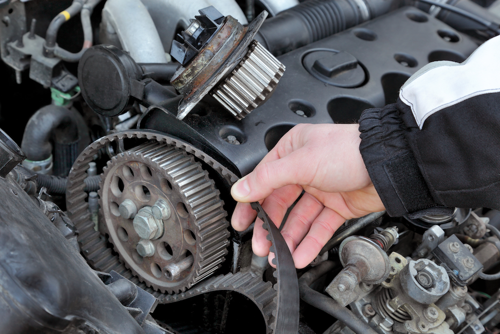 Timing belt in an engine