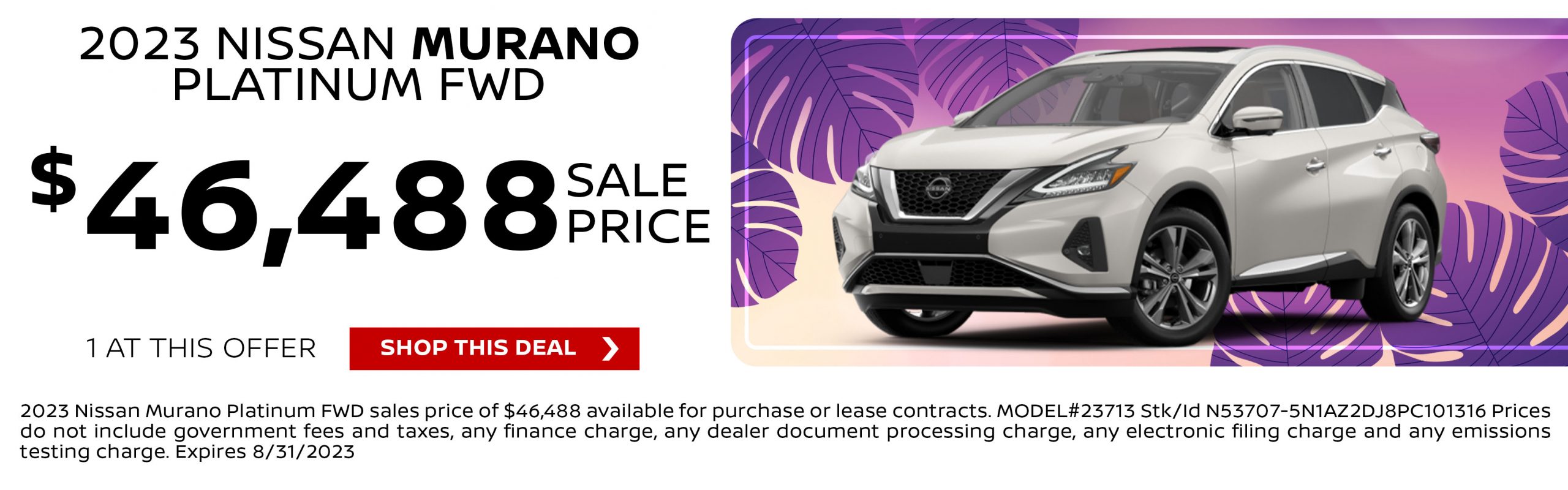 2023 nissan murano lease deals