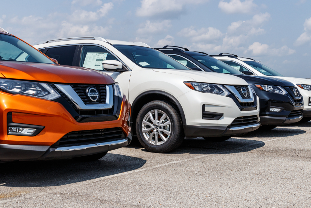 Fishers,-,Circa,August,2018:,New,Vehicles,At,A,Nissan