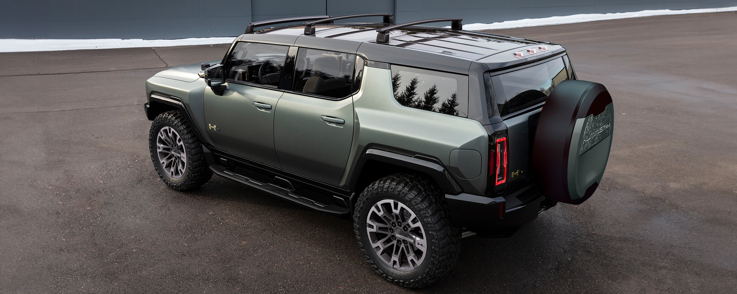 2024 Hummer EV back and side view