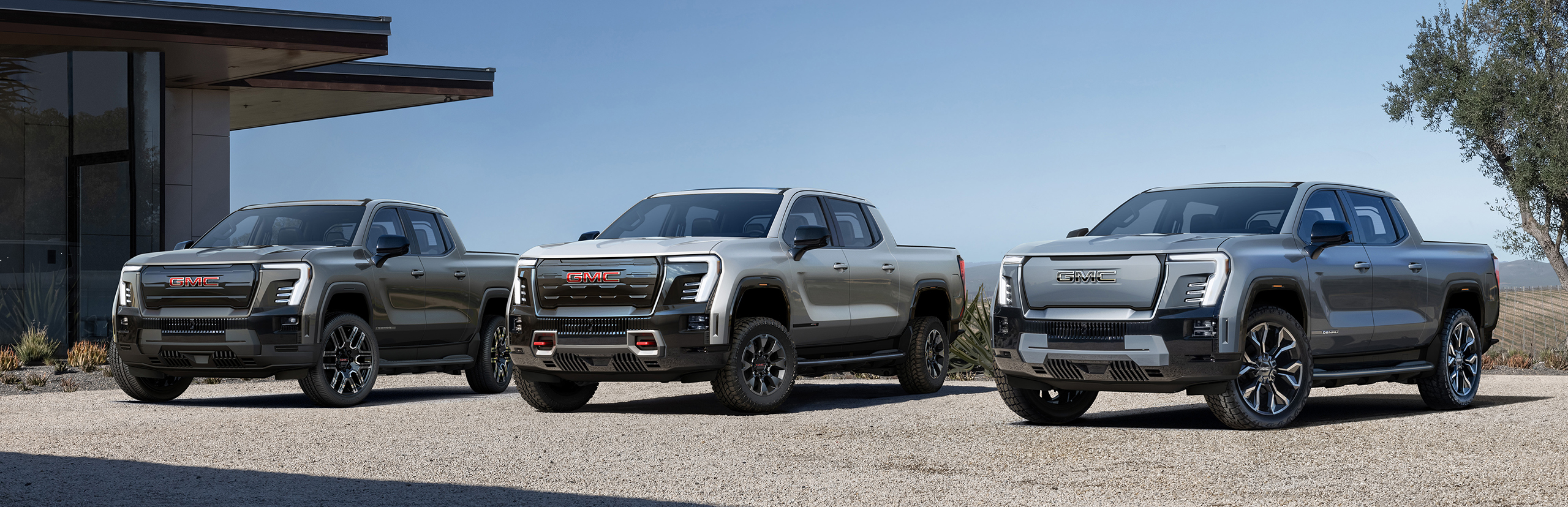 2024 GMC Sierra EV Models Lined Up