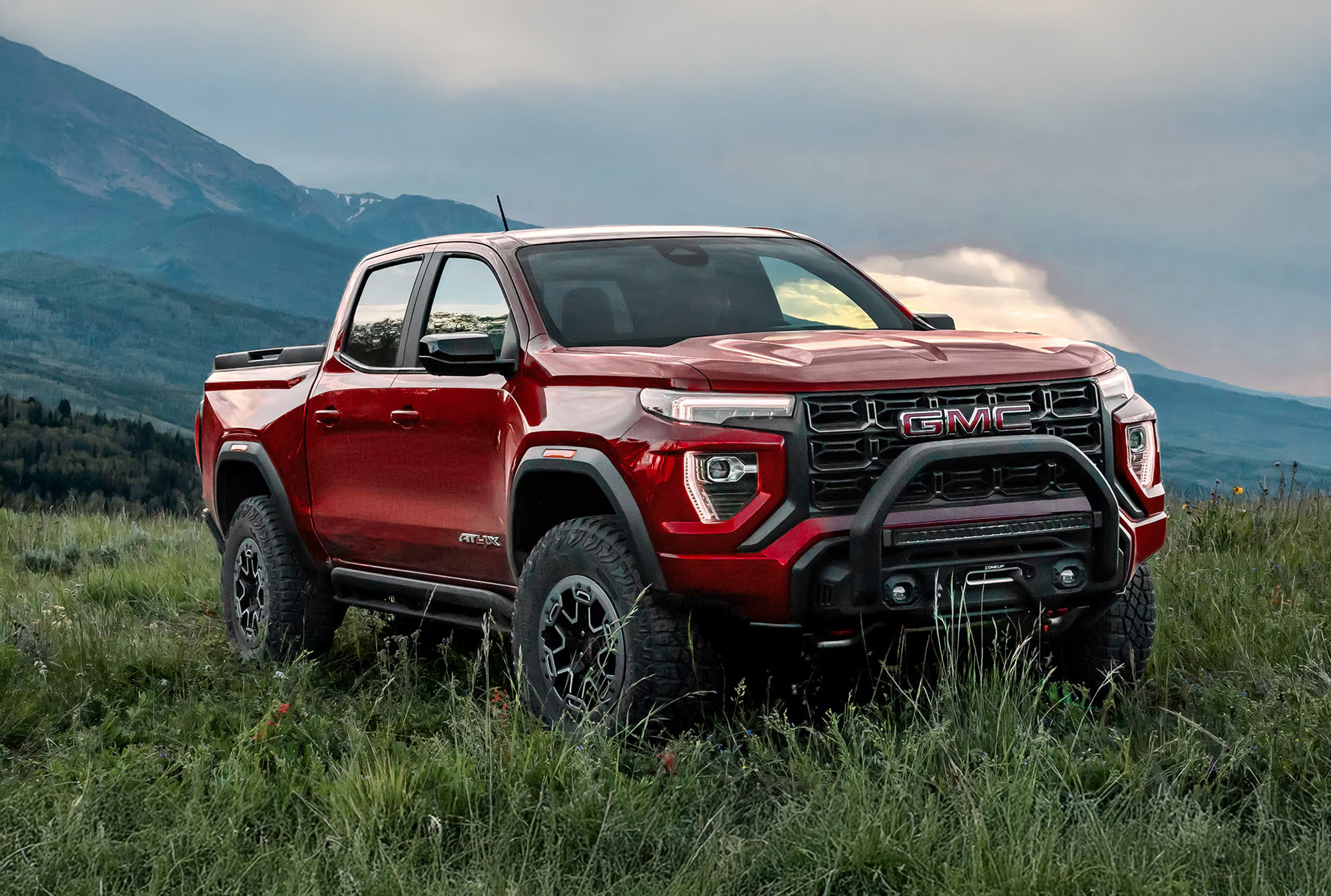 2025 GMC Canyon pickup truck parked in the desert