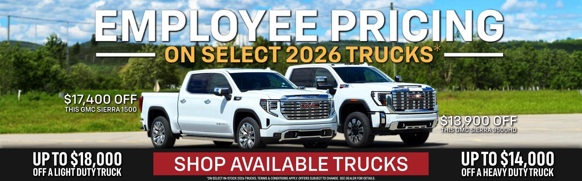 Employee Pricing- Trucks