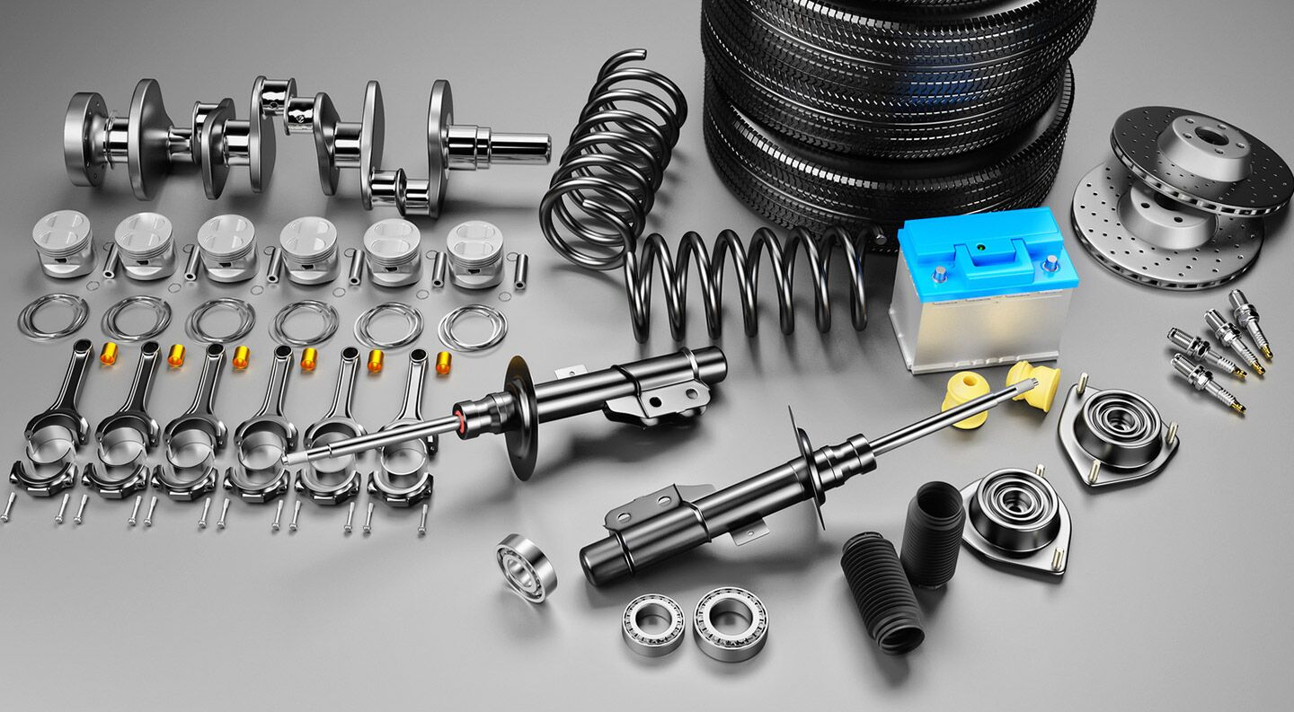 assortment of vehicle parts