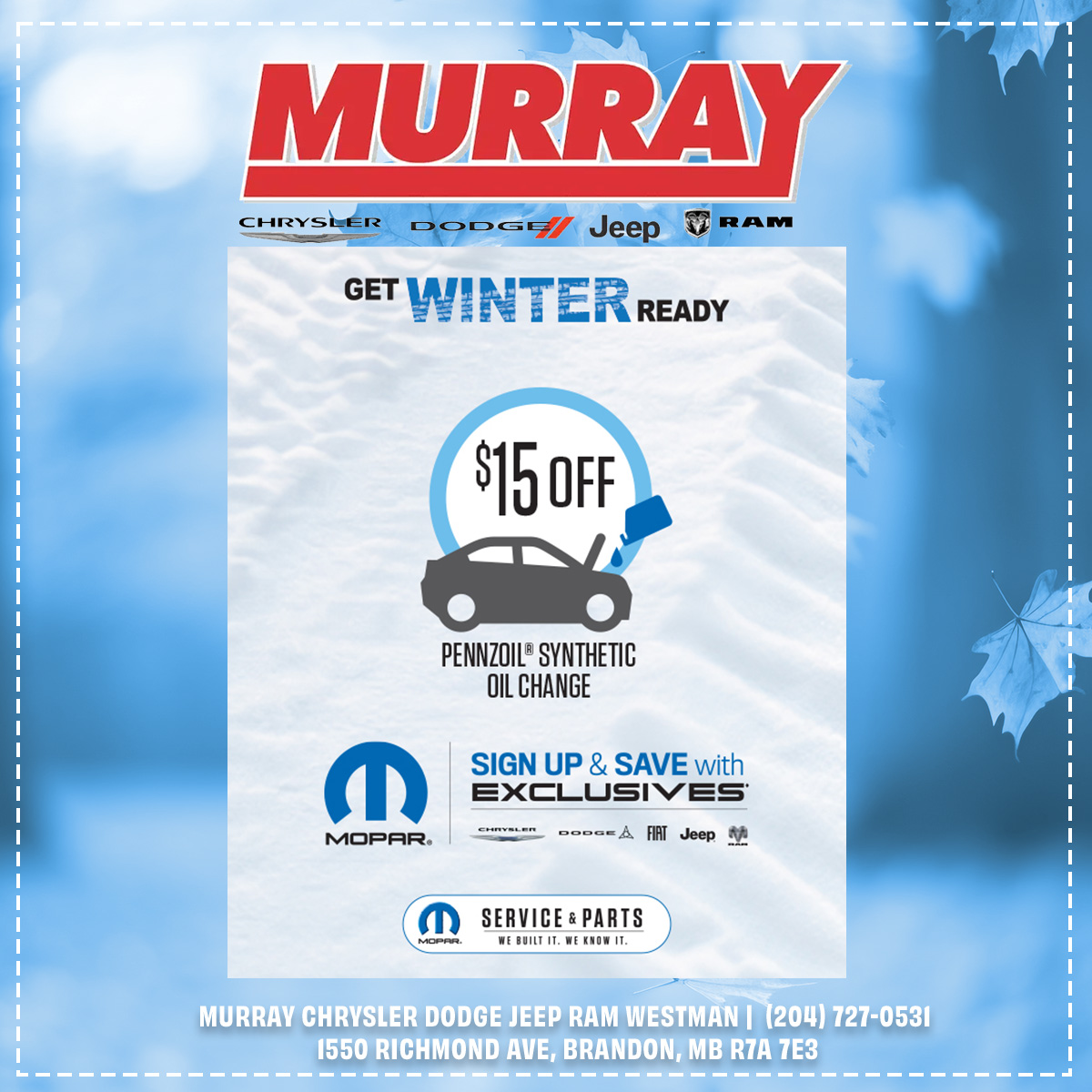 Regular Synthetic oil change