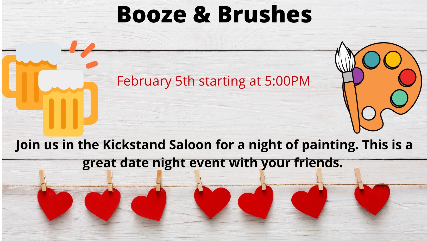 Booze and Brushes Valentines