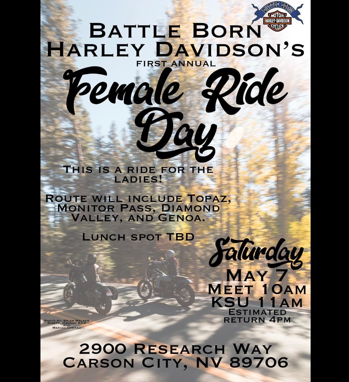 First Annual Women’s Ride Day