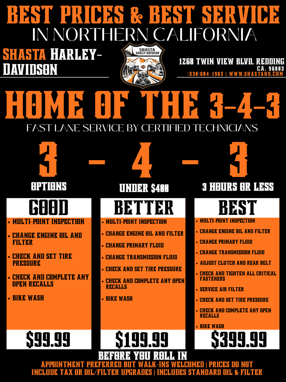 3-4-3 Fast Lane Service