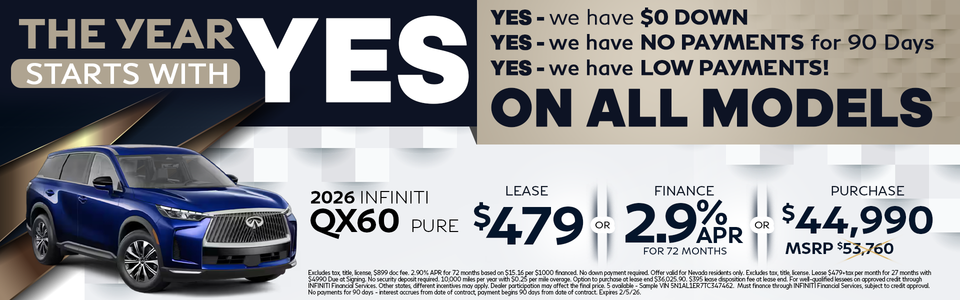 2026 INFINITI QX60 Lease