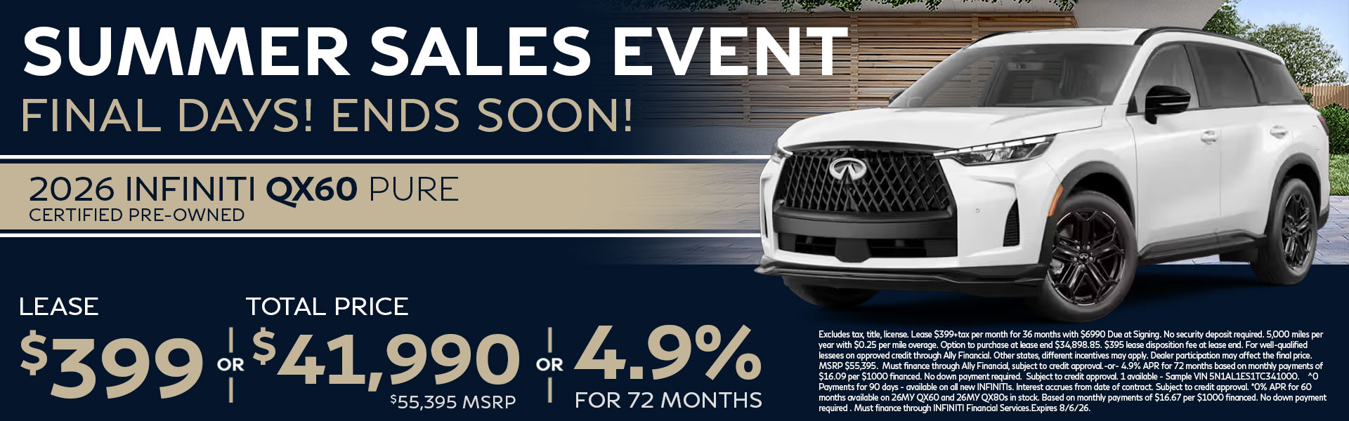 Certified Pre-Owned INFINITI for thousands under market value!