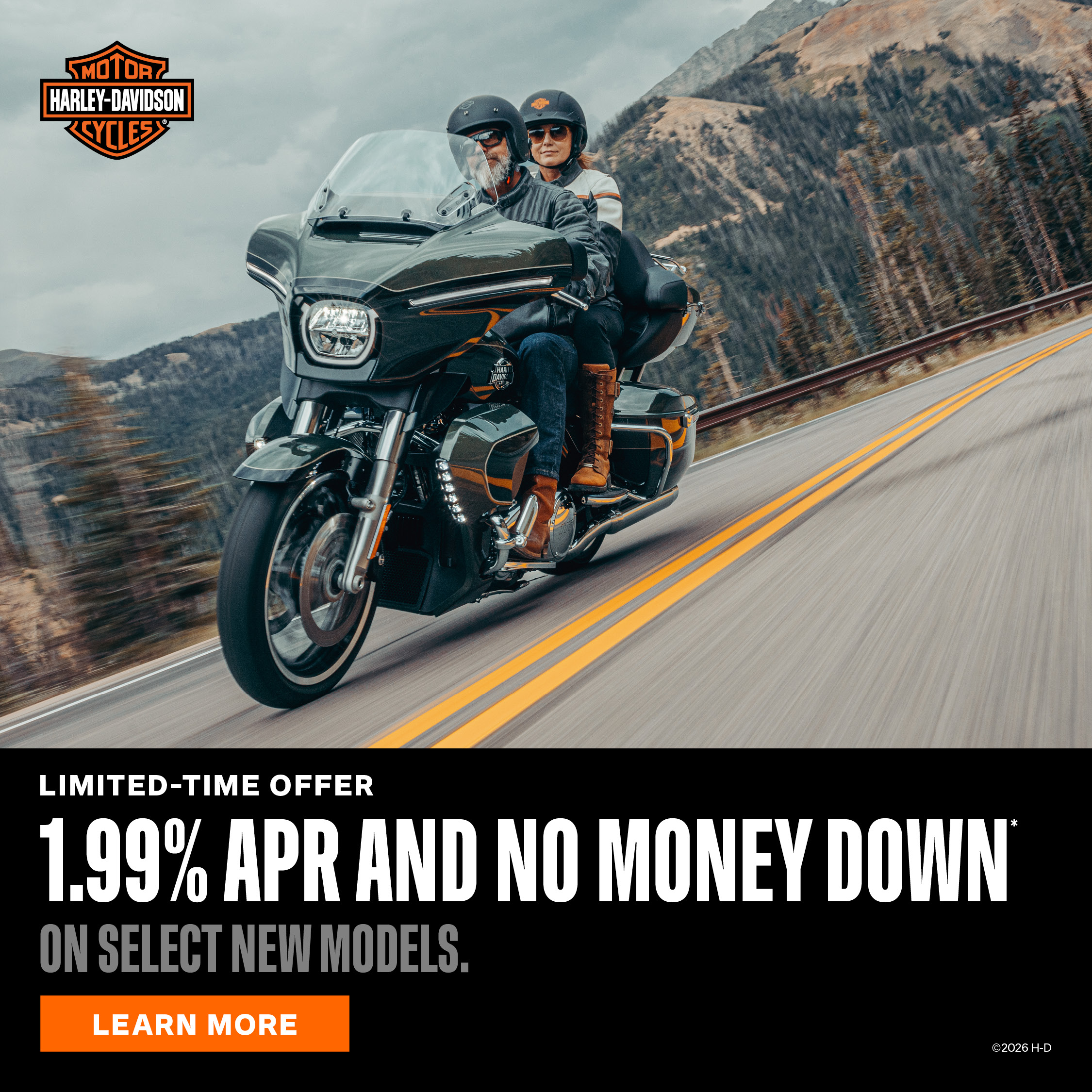 LIMITED-TIME OFFER 1.99% APR & NO MONEY DOWN