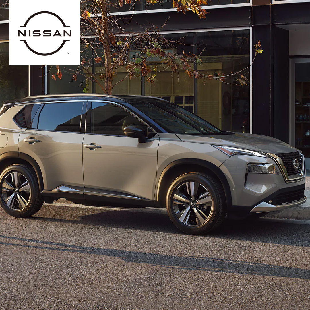 2023 Nissan Rogue Parked by Sidewalk