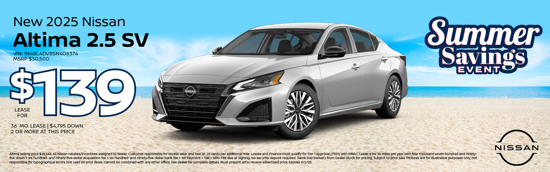 2025 Nissan Altima Lease offer