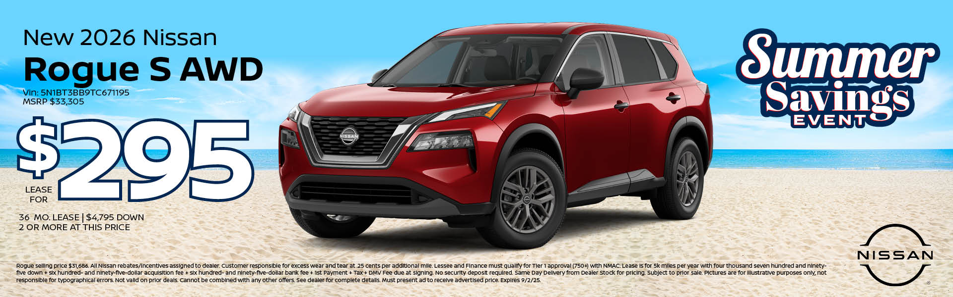 2026 Nissan Rogue Lease offer