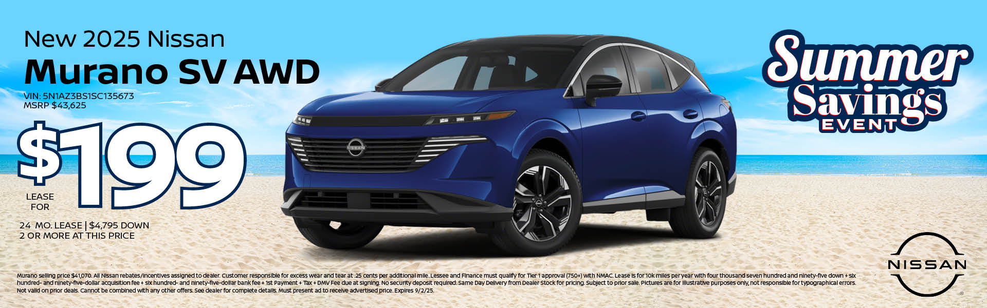 2025 Nissan Murano Lease offer
