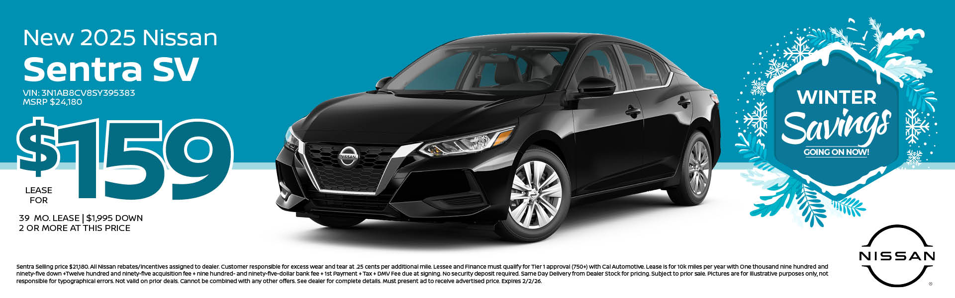 2025 Nissan Sentra Lease offer