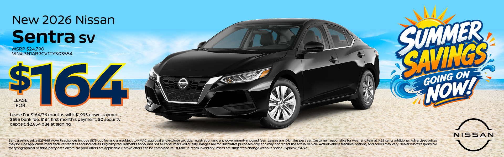 2026 Nissan Sentra Lease Offer