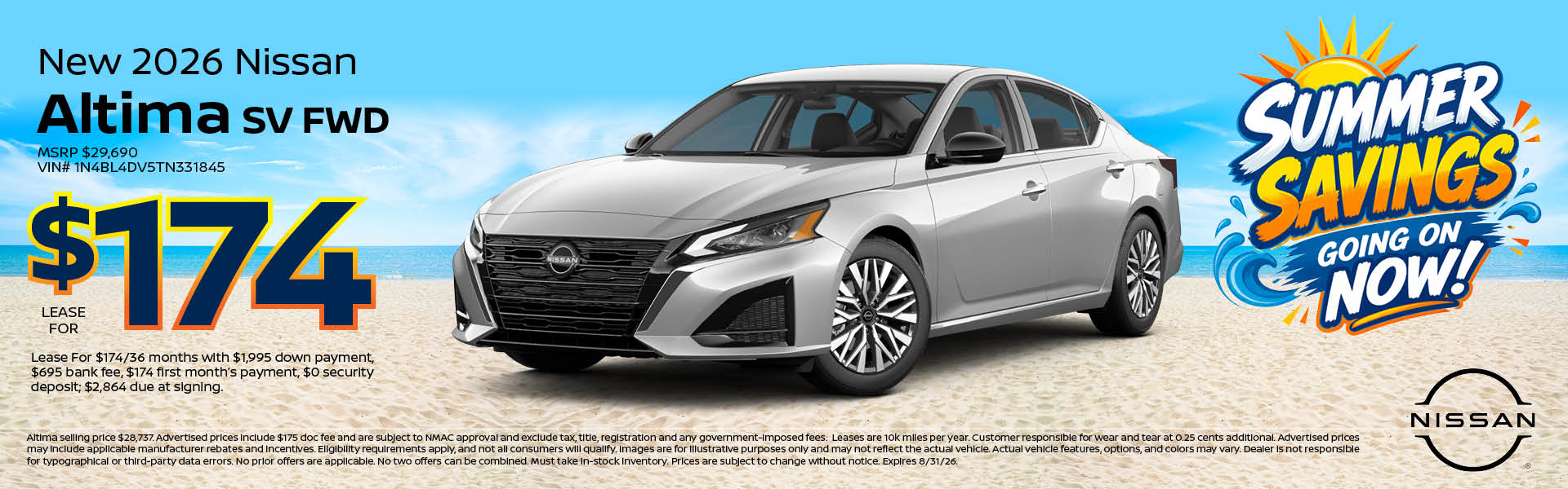2026 Nissan Altima Lease Offer