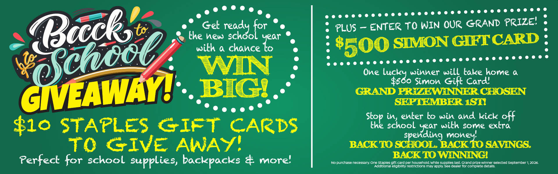 Back to school giveaway