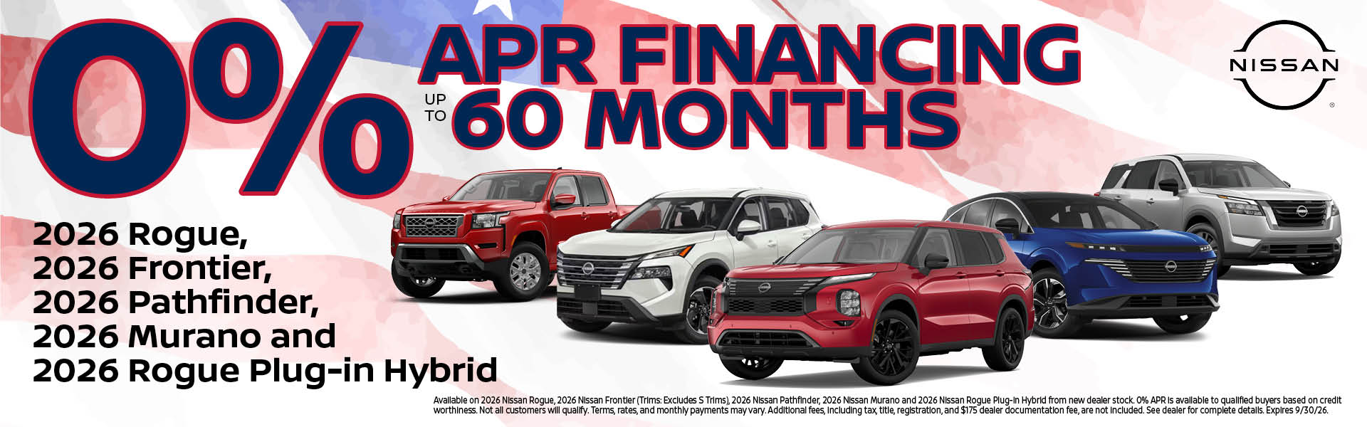 0% APR financing up to 60 months