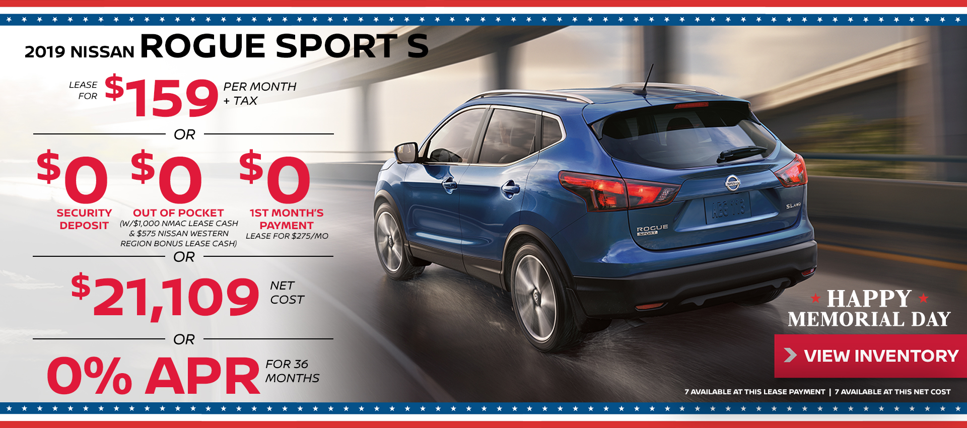 Mossy Nissan - Rogue Sport $159 Lease HP