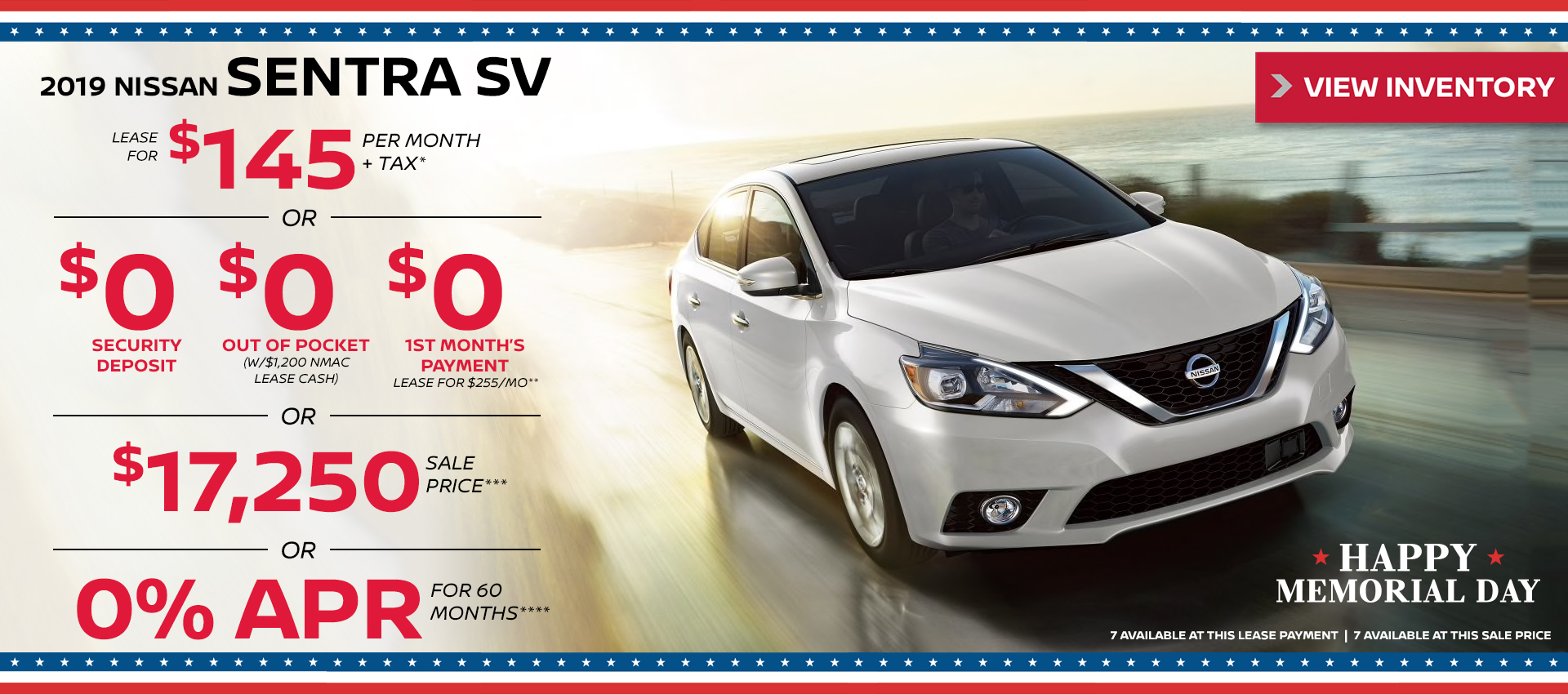 Mossy Nissan - Sentra $145 Lease HP