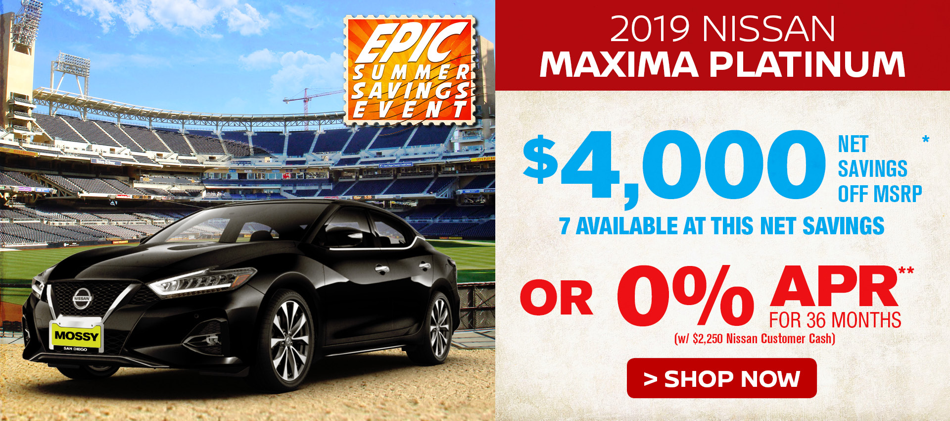 Mossy Nissan - Nissan Maxima 4K Off MSRP HP