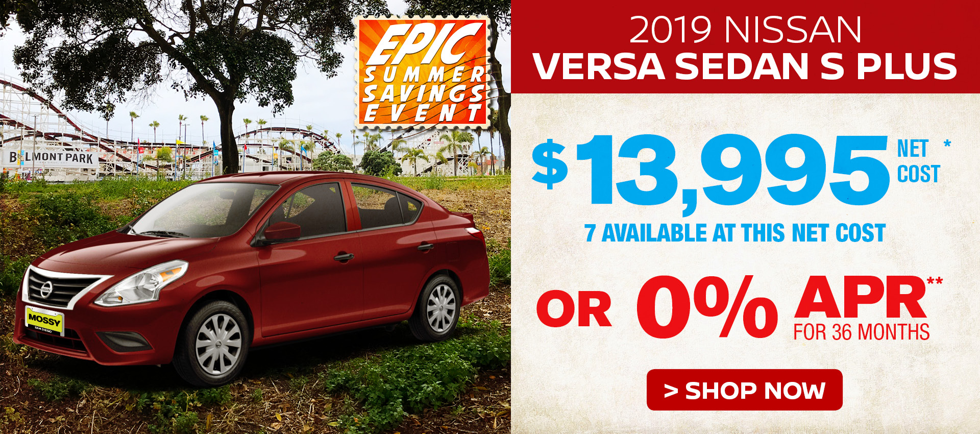 Mossy Nissan - Nissan Versa $13,995 Purchase HP