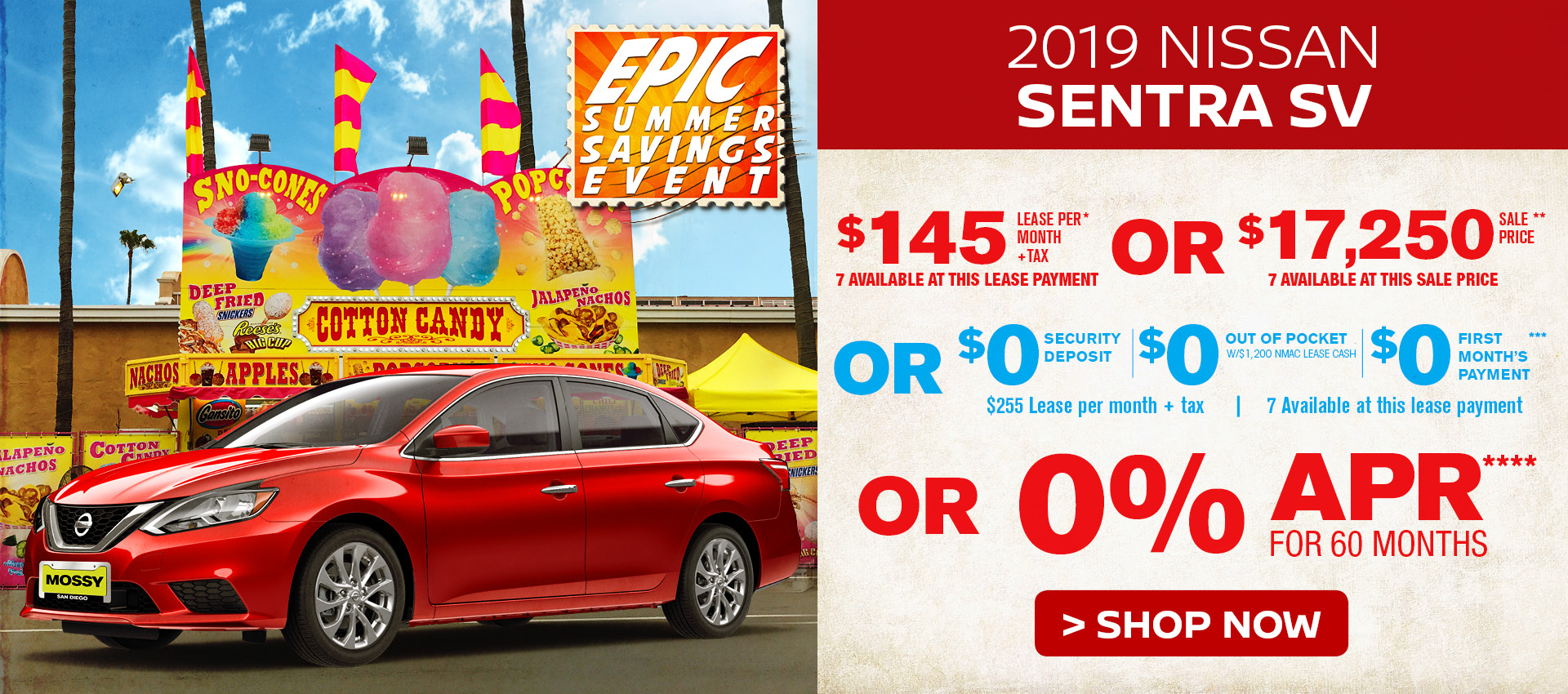 Mossy Nissan - Sentra $145 Lease HP