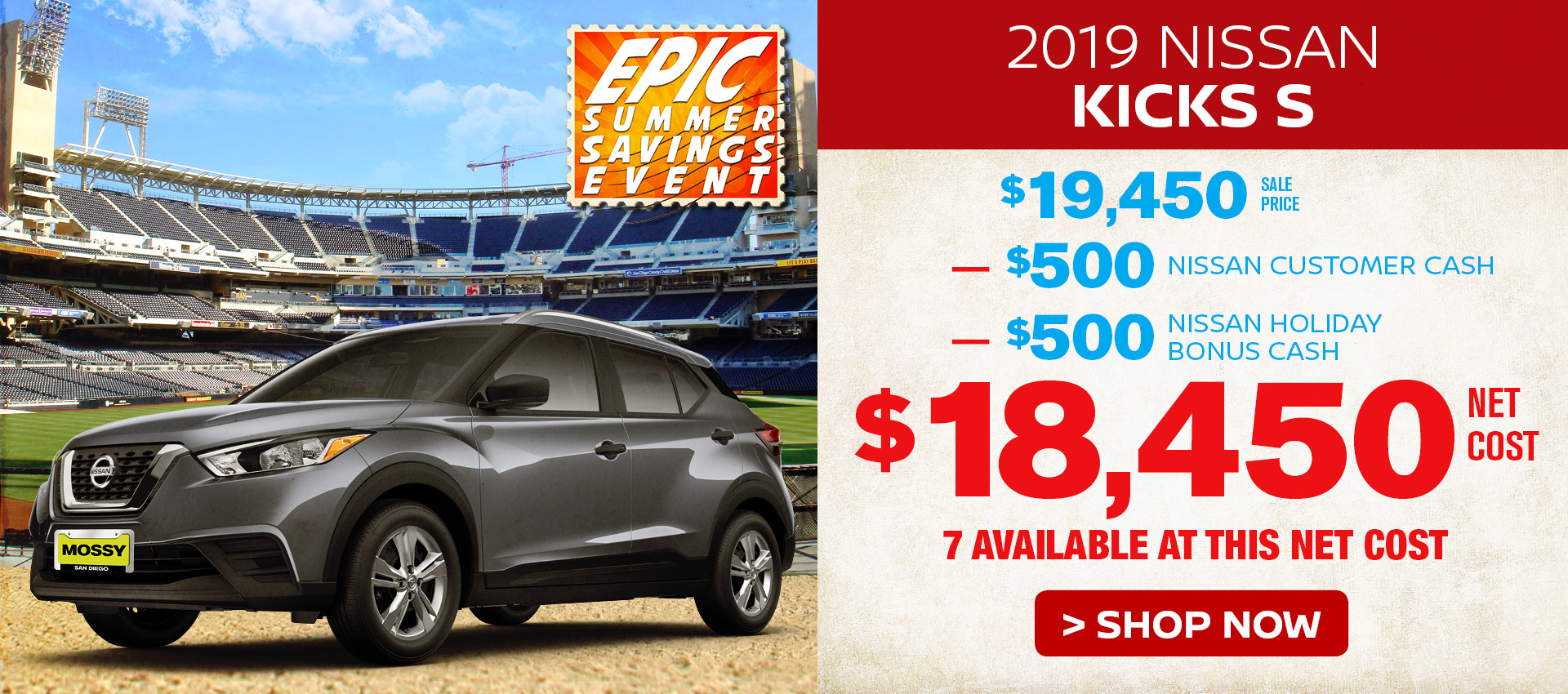 Mossy Nissan - Nissan Kicks $18,450 HP