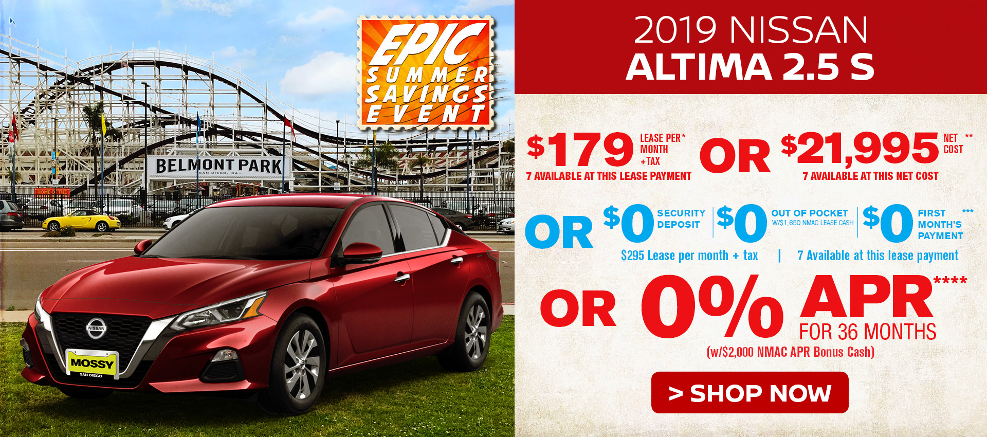 Mossy Nissan - Nissan Altima $179 Lease HP