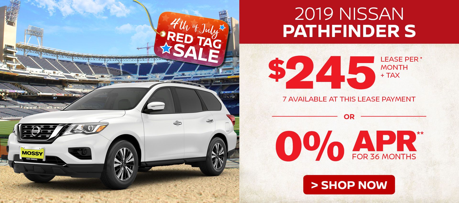 Mossy Nissan - Nissan Pathfinder $245 Lease HP