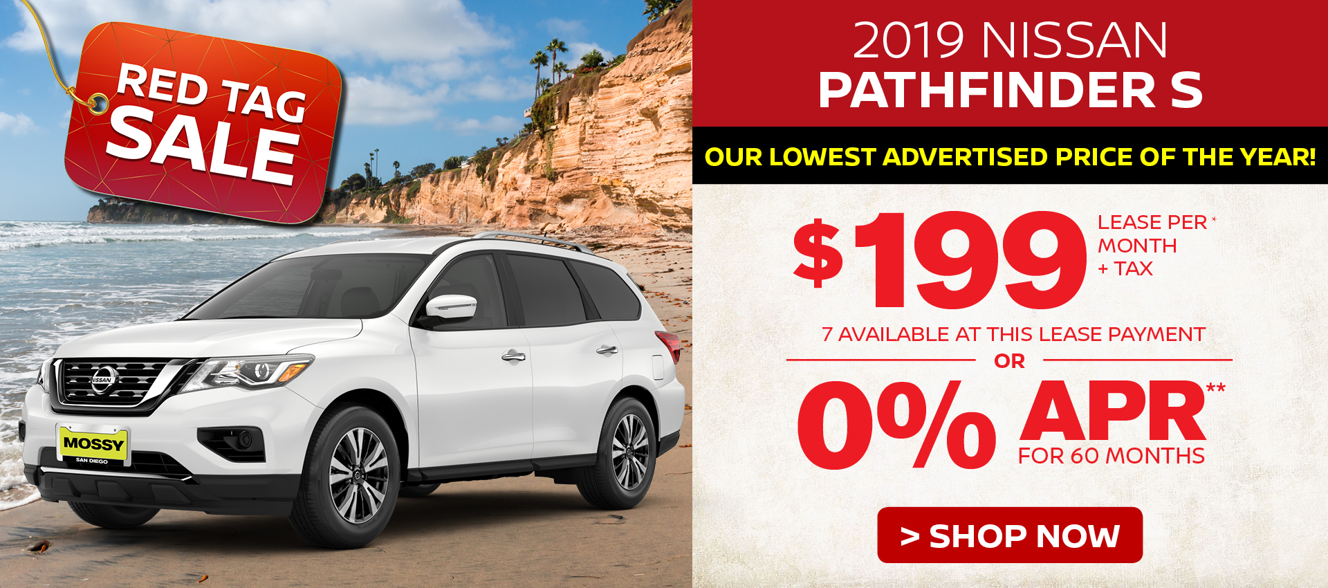 Mossy Nissan - Nissan Pathfinder $245 Lease HP
