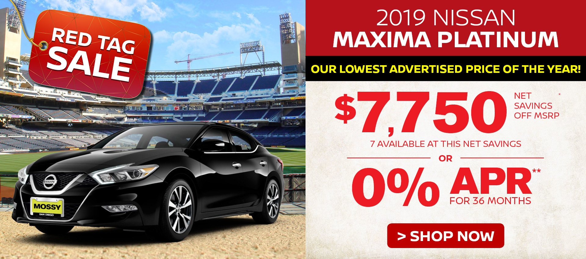 Mossy Nissan - Nissan Maxima $7,750 Off MSRP HP
