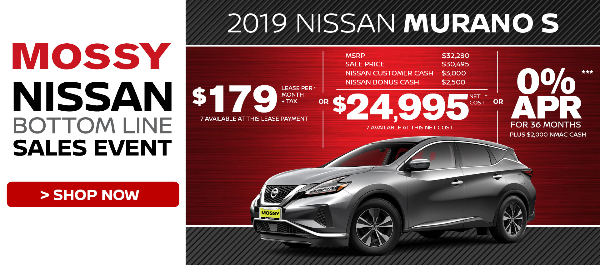 Mossy Nissan - Nissan Murano $24,995 Purchase HP