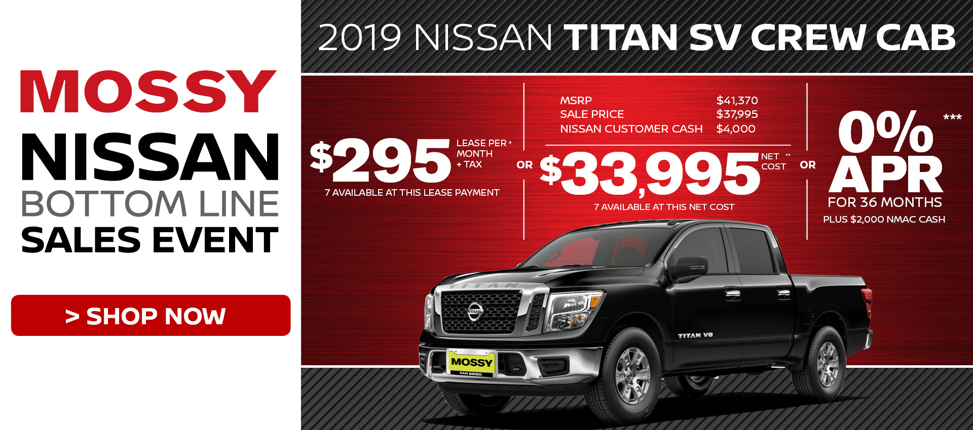 Mossy Nissan - Nissan Titan $33,995 Purchase HP