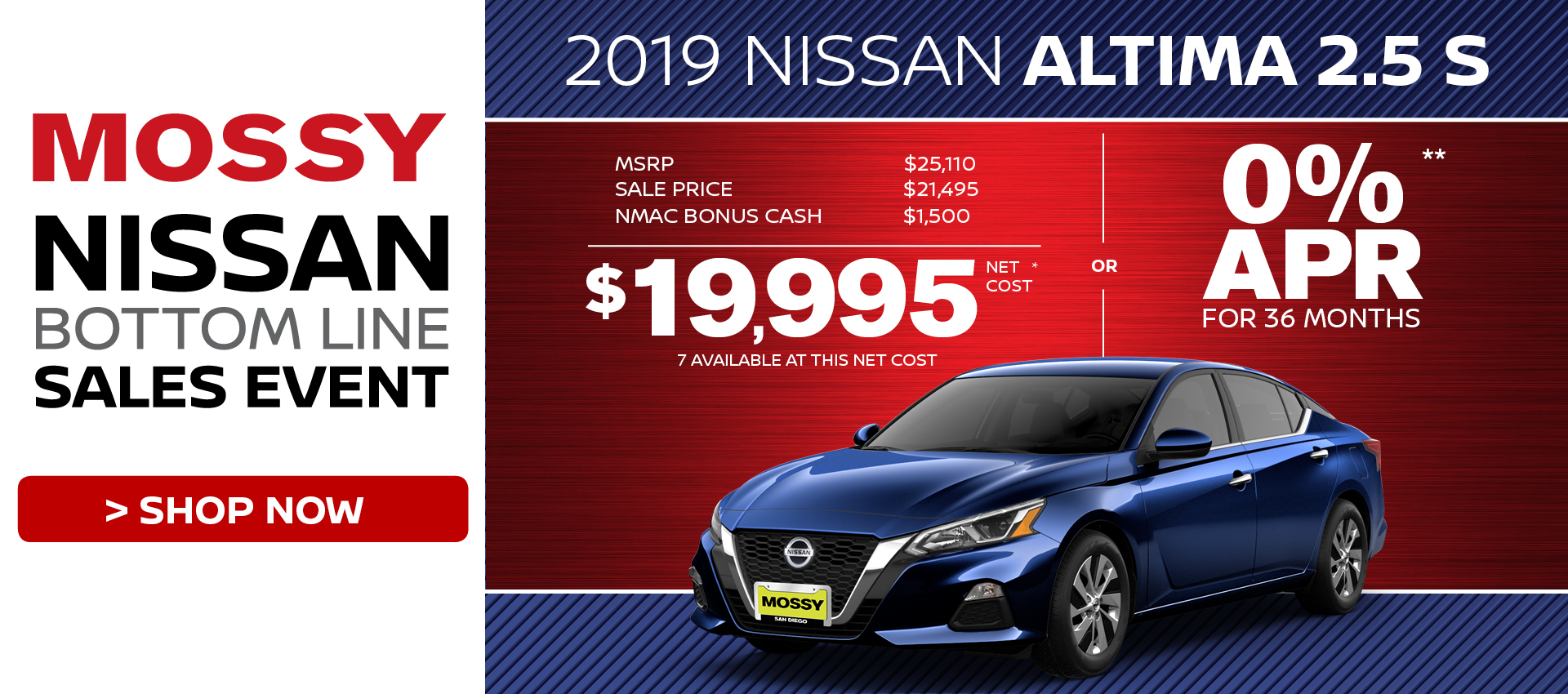 Mossy Nissan - Nissan Altima $19,995 Purchase HP