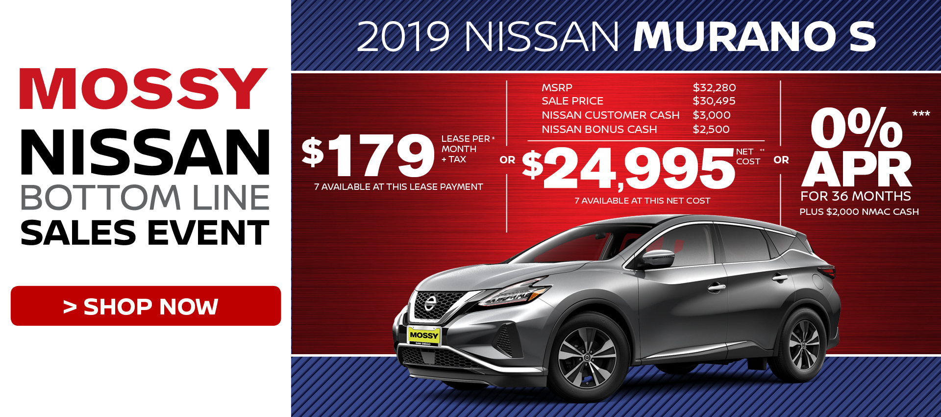 Mossy Nissan - Nissan Murano $24,995 Purchase HP
