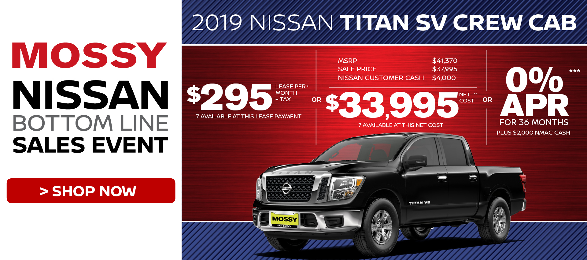 Mossy Nissan - Nissan Titan $33,995 Purchase HP