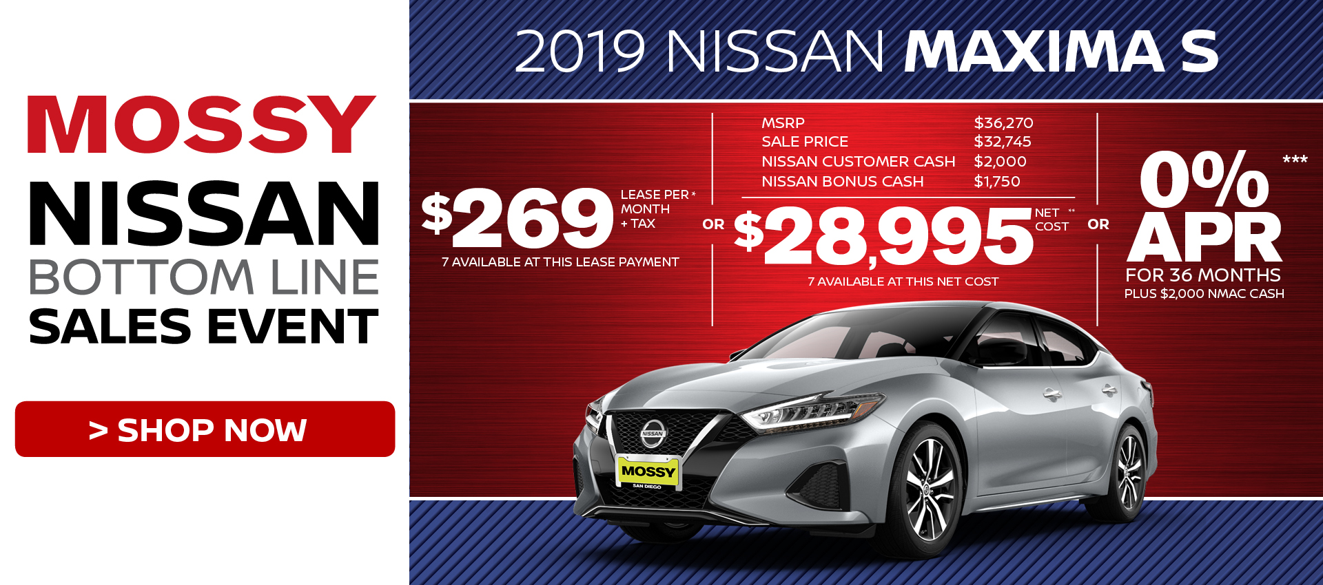 Mossy Nissan - Nissan Maxima $28,995 Purchase HP