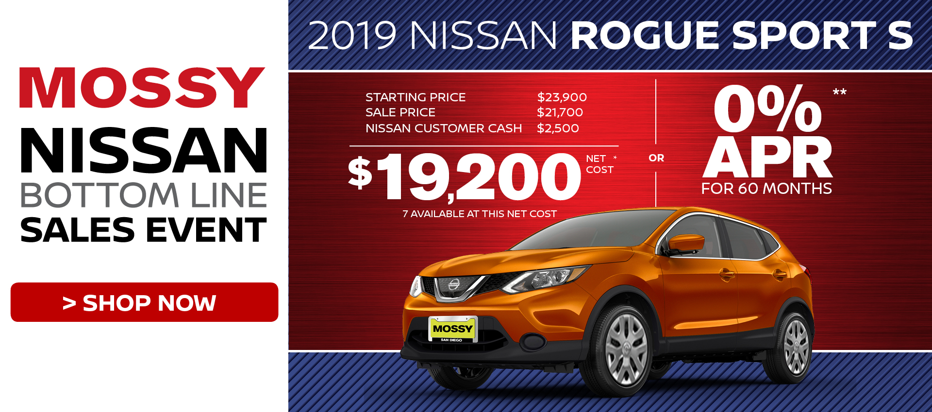 Mossy Nissan - Rogue Sport $19,200 Purchase HP