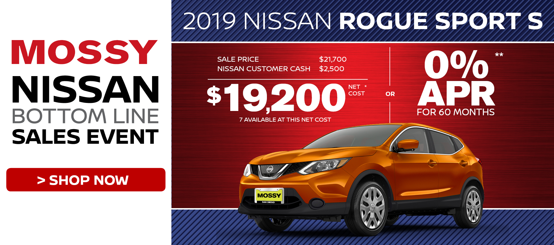 Mossy Nissan - Rogue Sport $19,200 Purchase HP